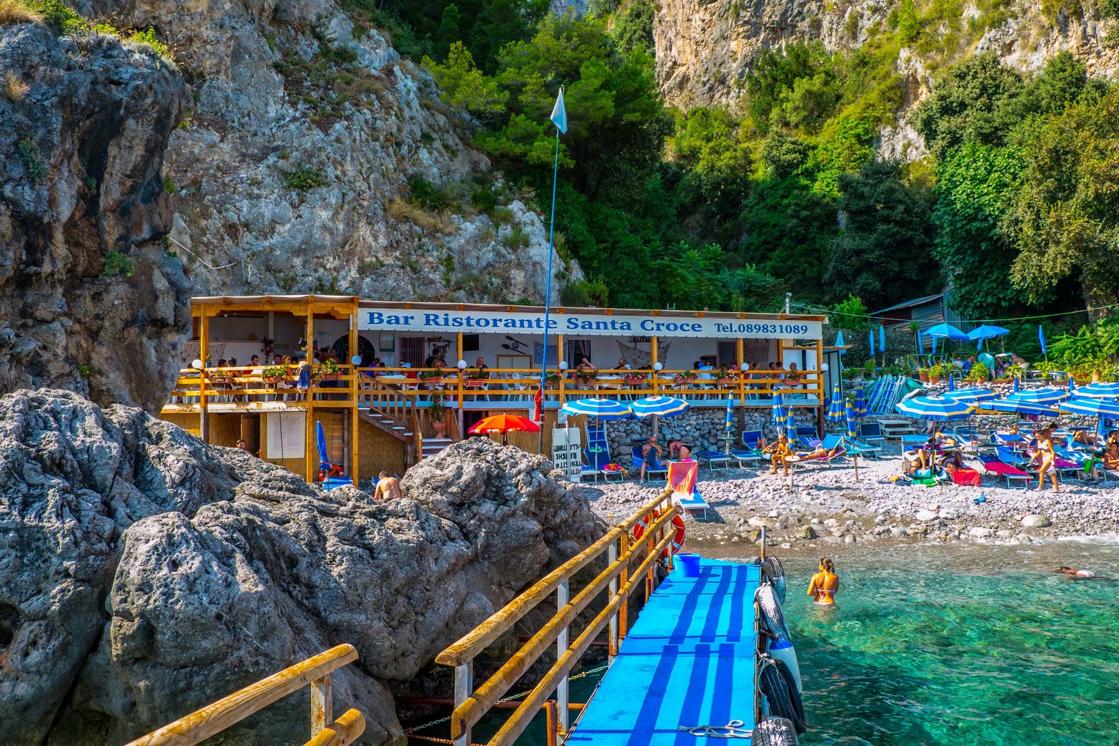 Amalfi Private Beach Day with Lunch & Boat Transfer